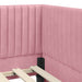 Cadru de pat colțar cu saltea cu headboard 2 pcs Gri Catifea - WALTI WALTI