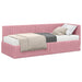 Cadru de pat colțar cu saltea cu headboard 2 pcs Gri Catifea - WALTI WALTI