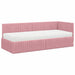 Cadru de pat colțar cu saltea cu headboard 2 pcs Gri Catifea - WALTI WALTI