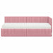 Cadru de pat colțar cu saltea cu headboard 2 pcs Gri Catifea - WALTI WALTI