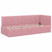 Cadru de pat colțar cu saltea cu headboard 2 pcs Gri Catifea - WALTI WALTI