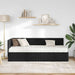 Cadru de pat colțar cu saltea cu headboard 2 pcs Negru Catifea - WALTI WALTI