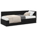 Cadru de pat colțar cu saltea cu headboard 2 pcs Negru Catifea - WALTI WALTI