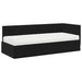 Cadru de pat colțar cu saltea cu headboard 2 pcs Negru Catifea - WALTI WALTI