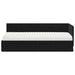 Cadru de pat colțar cu saltea cu headboard 2 pcs Negru Catifea - WALTI WALTI