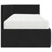 Cadru de pat colțar cu saltea cu headboard 2 pcs Negru Catifea - WALTI WALTI