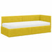 Cadru de pat colțar cu saltea cu headboard 2 pcs Galben Catifea - WALTI WALTI