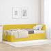 Cadru de pat colțar cu saltea cu headboard 2 pcs Galben Catifea - WALTI WALTI