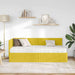 Cadru de pat colțar cu saltea cu headboard 2 pcs Galben Catifea - WALTI WALTI