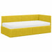 Cadru de pat colțar cu saltea cu headboard 2 pcs Galben Catifea - WALTI WALTI