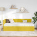 Cadru de pat colțar cu saltea cu headboard 2 pcs Galben Catifea - WALTI WALTI