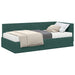 Cadru de pat colțar cu saltea cu headboard 2 pcs Verde Catifea - WALTI WALTI