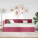 Cadru de pat colțar cu saltea cu headboard 2 pcs Verde Catifea - WALTI WALTI