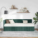 Cadru de pat colțar cu saltea cu headboard 2 pcs Verde Catifea - WALTI WALTI