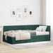 Cadru de pat colțar cu saltea cu headboard 2 pcs Verde Catifea - WALTI WALTI