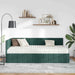Cadru de pat colțar cu saltea cu headboard 2 pcs Verde Catifea - WALTI WALTI