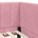 Cadru de pat colțar cu saltea cu headboard 2 pcs Gri Catifea - WALTI WALTI