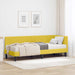 Cadru de pat colțar cu saltea cu headboard 2 pcs Galben Catifea - WALTI WALTI