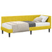 Cadru de pat colțar cu saltea cu headboard 2 pcs Galben Catifea - WALTI WALTI