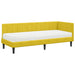 Cadru de pat colțar cu saltea cu headboard 2 pcs Galben Catifea - WALTI WALTI