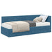 Cadru de pat colțar cu saltea Manual 2 pcs albastru Catifea - WALTI WALTI
