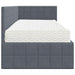 Cadru de pat colțar cu saltea cu headboard 2 pcs Gri Catifea - WALTI WALTI