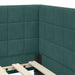 Cadru de pat colțar cu saltea cu headboard 2 pcs Verde Catifea - WALTI WALTI