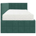 Cadru de pat colțar cu saltea cu headboard 2 pcs Verde Catifea - WALTI WALTI