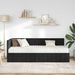 Cadru de pat colțar cu saltea cu headboard 2 pcs Negru Catifea - WALTI WALTI