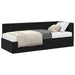Cadru de pat colțar cu saltea cu headboard 2 pcs Negru Catifea - WALTI WALTI