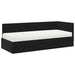 Cadru de pat colțar cu saltea cu headboard 2 pcs Negru Catifea - WALTI WALTI