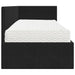 Cadru de pat colțar cu saltea cu headboard 2 pcs Negru Catifea - WALTI WALTI