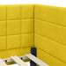 Cadru de pat colțar cu saltea cu headboard 2 pcs Galben Catifea - WALTI WALTI