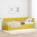 Cadru de pat colțar cu saltea cu headboard 2 pcs Galben Catifea - WALTI WALTI