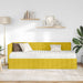 Cadru de pat colțar cu saltea cu headboard 2 pcs Galben Catifea - WALTI WALTI