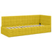 Cadru de pat colțar cu saltea cu headboard 2 pcs Galben Catifea - WALTI WALTI