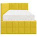 Cadru de pat colțar cu saltea cu headboard 2 pcs Galben Catifea - WALTI WALTI