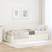 Cadru de pat colțar cu saltea cu headboard 2 pcs Crem Catifea - WALTI WALTI