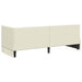 Cadru de pat colțar cu saltea cu headboard 2 pcs Crem Catifea - WALTI WALTI