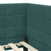 Cadru de pat colțar cu saltea cu headboard 2 pcs Verde Catifea - WALTI WALTI