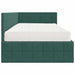 Cadru de pat colțar cu saltea cu headboard 2 pcs Verde Catifea - WALTI WALTI