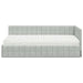 Cadru de pat colțar cu saltea Manual 2 pcs Gri deschis Catifea - WALTI WALTI