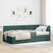 Cadru de pat colțar cu saltea cu headboard 2 pcs Verde Catifea - WALTI WALTI