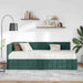 Cadru de pat colțar cu saltea cu headboard 2 pcs Verde Catifea - WALTI WALTI
