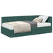 Cadru de pat colțar cu saltea cu headboard 2 pcs Verde Catifea - WALTI WALTI