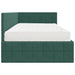 Cadru de pat colțar cu saltea cu headboard 2 pcs Verde Catifea - WALTI WALTI