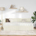 Cadru de pat colțar cu saltea cu headboard 2 pcs Crem Catifea - WALTI WALTI