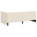 Cadru de pat colțar cu saltea cu headboard 2 pcs Crem Catifea - WALTI WALTI