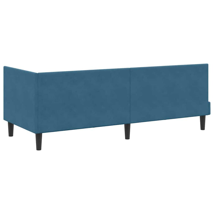 Cadru de pat colțar cu saltea Manual 2 pcs albastru Catifea - WALTI WALTI