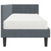 Cadru de pat colțar cu saltea cu headboard 2 pcs Gri Catifea - WALTI WALTI